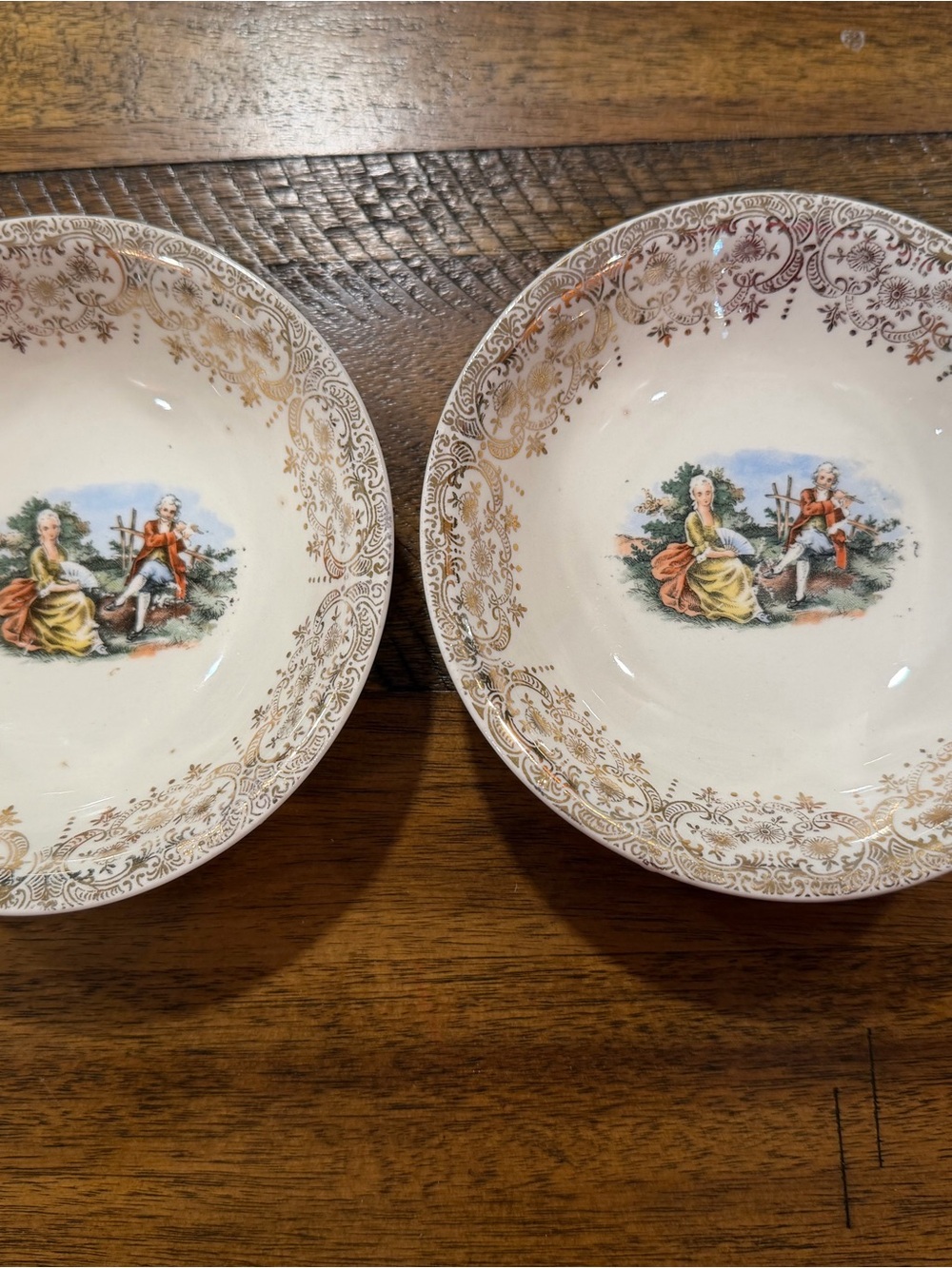 Nautilus Pacific China 22K small ceramic dishes (2) G47N8